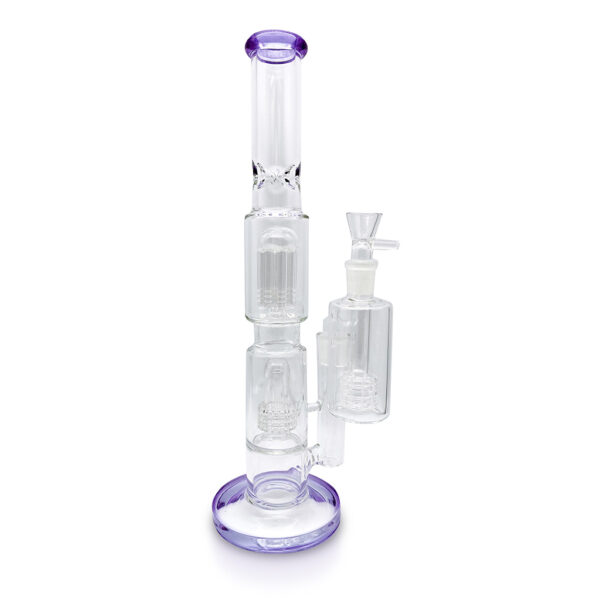 15" clear glass bong with ash catcher